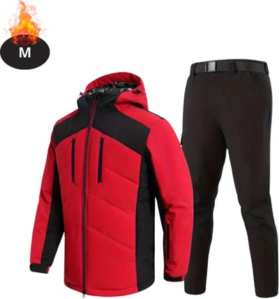 Bovista Skipak - SkiBroek - Skijas - Ski Suit - Wintersport - Heren - 2-Delig - Rood - Maat M