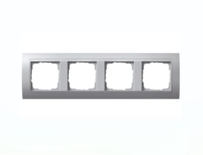 Gira Event Afdekraam 4-voudig - Aluminium Mat - Schakelmateriaal - Systeem 55 - 021436