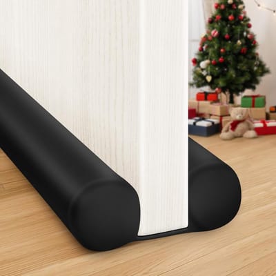 Tochtsdeur Tochtstopper - Tochtblokker Deur - Huis Gezellig Houden - Blijft Zitten Beweegt Mee - 36 inch - Zwart