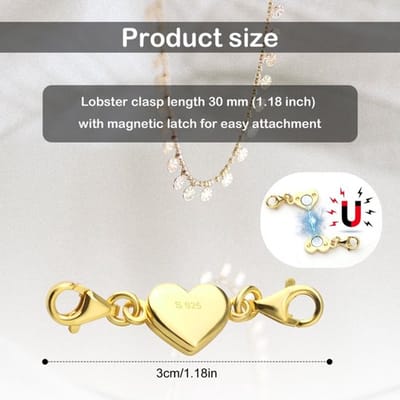Store_7 - Magnetische Sieraden Sluitingen - 14K Verguld Hart - Goud