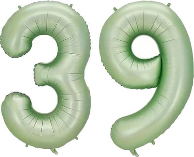 Cijfer Ballonnen Ballon Cijfer 39 Verjaardag Versiering Feest Helium Ballonnen Cijferballon Folieballon Groen Xl Formaat