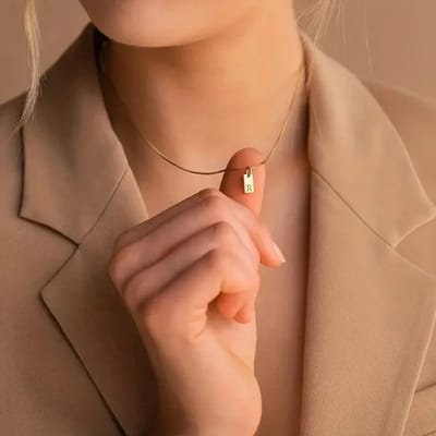 Ketting met initiaal - Stainless Steel - Letter B - Minimalistisch sieraad - Waterproof - Fijne damesketting -