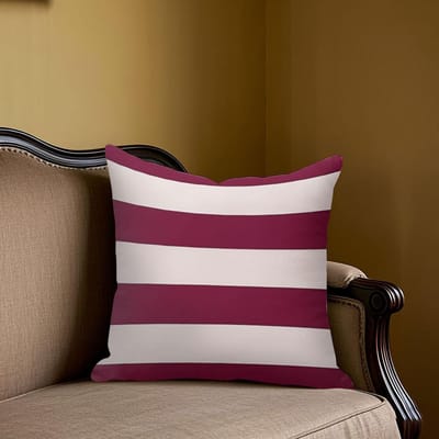 Housse de coussin carrée Jacquard à rayures bordeaux et blanches pour canapé, bureau, coussin lombaire, taie d'oreiller décorative pour la maison 40x40cm white