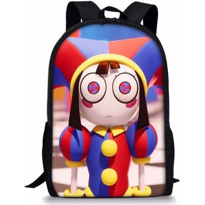Cirque Digital Magique Sac à Dos Respirant Anime Kawaii Sac à Livres Sac Sac à Dos Dessin Animé Mochila Cadeau d'Anniversaire