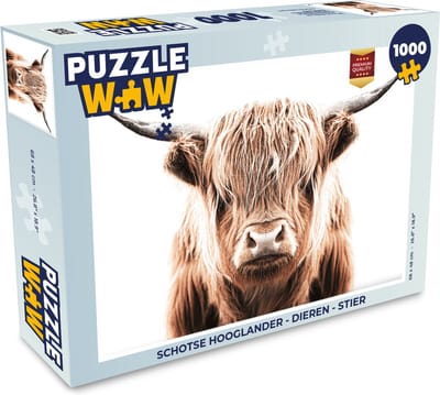 Puzzel Schotse hooglander - Dieren - Stier - Legpuzzel - Puzzel 1000 stukjes volwassenen