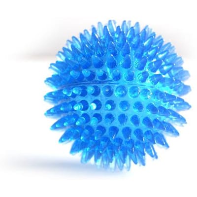 Jouet pour chien Moyen Balle à picots Jouet pour chien Son Morsure Jouet molaire pour animal de compagnie Chien moyen 9cm blue