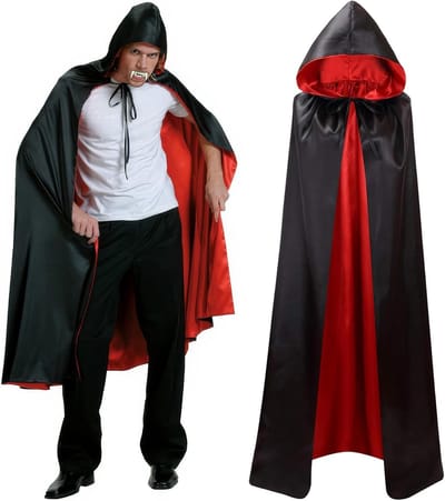 Dubbelzijdige Cape met Kap voor Volwassenen - Perfect voor Cosplay en Halloween Feesten
