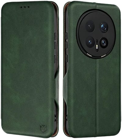 Hoesje geschikt voor HONOR Magic8 Pro - Techsuit Safe+ Book Wallet Case - Donkergroen