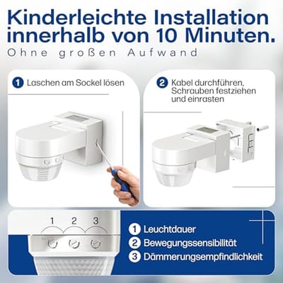 360° Infrarood Bewegingsmelder met 4 Sensores en Fresnel-lens - IP65 Geschikt voor LED