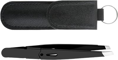 Pincetten Roestvrij Staal - Gezichtsbeharing Trimmer - Gezichtsverzorging - Schuine Punt - 12 x 4 x 1.5 cm - Zilver