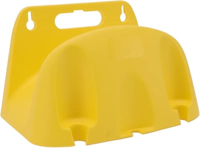 VHV Slanghouder - Tuinslanghaspel - Wandslanghouder - Muurslanghouder - Tuinslanghouder - Tuinslang Ophangsysteem - kunststof - waterslanghouder - Slanghouder Muur - Tuingereedschap Opbergen - Tuin - Geel