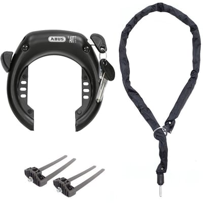 Abus Shield 5650 Large ART2 met120cm insteekketting inclusief bevestiging set - Zwart