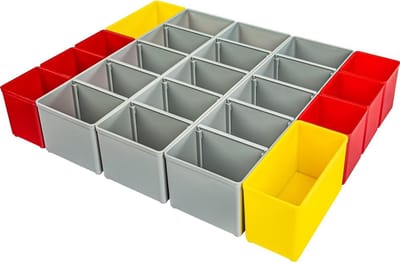 Inzetbakjes Set - Opbergbakjes - Gereedschap Organiseren - Duurzaam en Robuust - 17 Delig - Gemengd