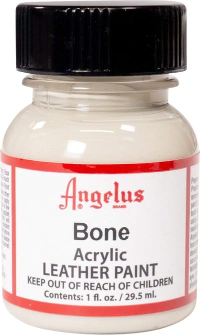 Angelus Leather Acrylic Paint - textielverf voor leren stoffen - acrylbasis - Bone White  - 29,5ml