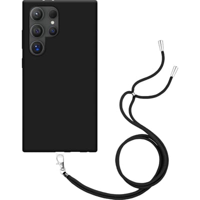 Just in Case Galaxy S24 Ultra TPU Hoesje Met Draagkoord Zwart