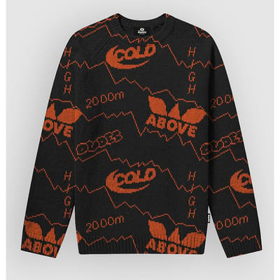 The Dudes Christmas Sports Black Sweater patroon