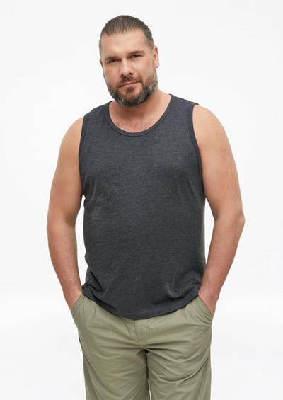 Zachte gemengde katoenen tanktop met ronde hals s.Oliver