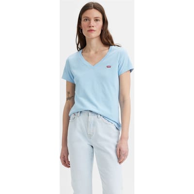 Levi's Perfect Vneck Omphalodes Cotton Size: S | T-Shirts Outlet | Dames | Blauw