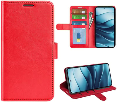MobyDefend Hoesje - Geschikt voor Xiaomi Redmi Note 14 4G - Wallet Book Case (Sluiting Achterkant) - Rood