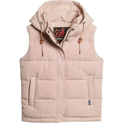 Superdry - Everest pufferbodywarmer met capuchon - Dames - Gilets
