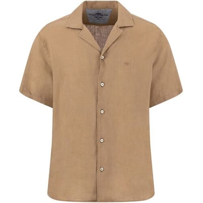 Fynch-Hatton Overhemd Uni Color Premium Linnen Elephant Grey / male