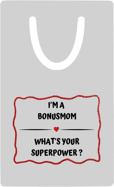 Hacebo® - I'm a bonusmom what's your superpower? metalen boekenlegger - Mama - super bonusmoeder - Moeder cadeautjes - moederdag - verjaardag - geschenk - kado Bladwijzer boekenleggers - 7.6 cm x 5cm