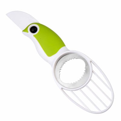 MTTproducts- Avocado Tool 3-in-1 - Snijden/Ontpitten/Plakjes - Roestvrijstalen Pitter - Opvouwbaar Kunststof Mes - Ergonomisch Handvat - Avocado Snijder