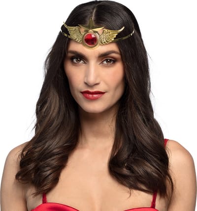 Boland - Tiara Power woman Goud - Één maat - Volwassenen - Vrouwen - Fantasy - Superheldin