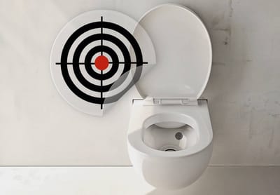 8 Plasstickers Schietschijf - WC Gadgets & Toiletstickers - Cadeautje Man