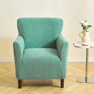 Effen Kleur Jacquard Fauteuilhoes Elastisch Blad Enkele Bankhoes Stofdicht Allesomvattende Bankhoes voor Woonkamer Thuis