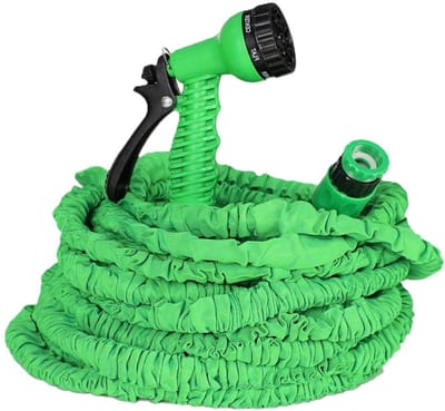 Pro Garden Uitrekbare tuinslang - tot 15 meter - flexibel - met broeskop - groen
