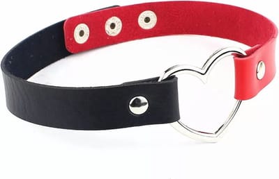 Akyol - Punk hart - Choker - choker ketting dames - gothic – zwart en rood - 40 cm - 1 stuks – gothic look – dames – punten – sieraad – sieraden