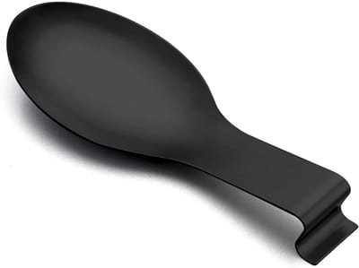 Daity 1 stuks - Lepel Mat - Keuken Gerei Houder - ultra-duurzaam - roestvrijstalen - vaatwasserbestendig - een goede hulp in de keuken (Zwart)