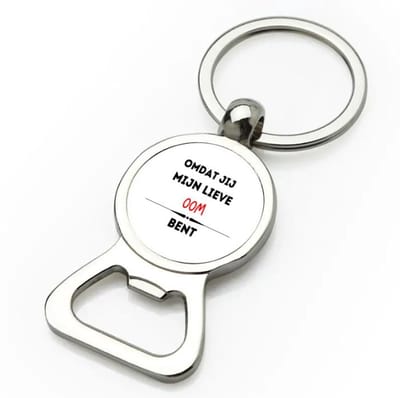 Akyol - omdat jij mijn lieve oom bent flesopener - Oom - de liefste oom - verjaardag - cadeautje voor oom - kado - geschenk - 9 bij 3 cm