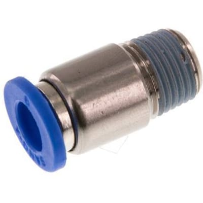 6mm x R1/8'' Messing/PA 66 Insteekfitting buitendraad Binnenzeskant NBR [5 Stuks]