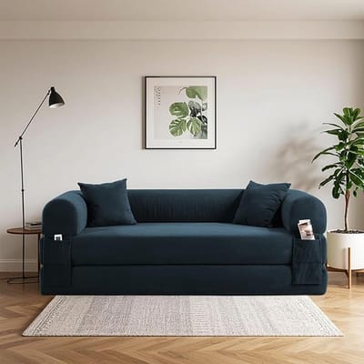 3-zitsbank 221x78x80 cm Donkergrijs Stof – Moderne Comfortabele Zitbank met Kussens voor Woonkamer & Slaapkamer – Pauwhome