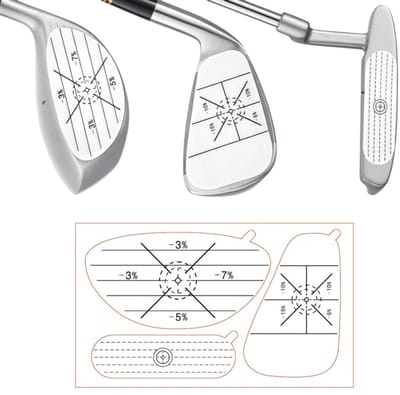 Impacttape voor golfclubs (40 vellen) – Golf-impacttape – Impact-trainingstickers – Swingtrainer – Impactstickers voor de golfswing – Golftrainingshulpmiddel – Stickers voor putters en ijzers – Golfclubstickers voor impactmarkering