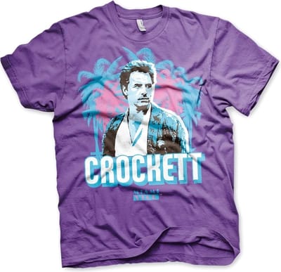 Miami Vice Crockett Palms T-shirt paars