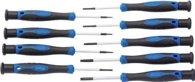 Famanu – 9-delige torx-precisieset T4–T20 – Magnetisch – Met zachte antisliphandgrepen
