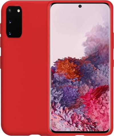 Hoesje - Geschikt voor Samsung Galaxy S20 - Sterk & Shockproof - Hoes Cover - Siliconen Case - Telefoonhoesjes - Rood