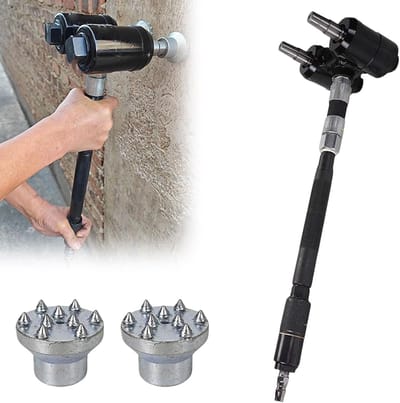 Pneumatische Hamer - Textuur Hamer - Beton Bewerken - Dubbele Cilinder - 50 cm Handvat - Metaal