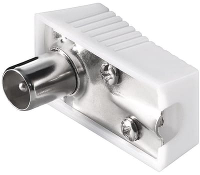 Coax IEC (m) schroef connector - plastic / haaks