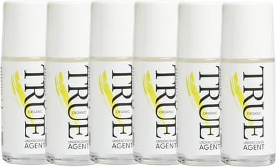 True Organic of Sweden - Undercover Agent - Roll on Deodorant - Lemongrass - 50ml - 6 Pak - Voordeelverpakking