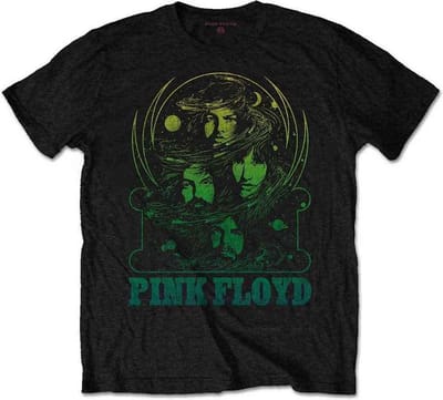 Pink Floyd - Green Swirl Heren T-shirt - S - Zwart