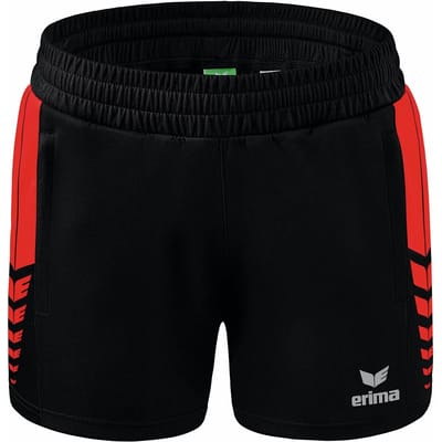 Erima Six Wings Worker Short Dames - Rood / Zwart | Maat: 36