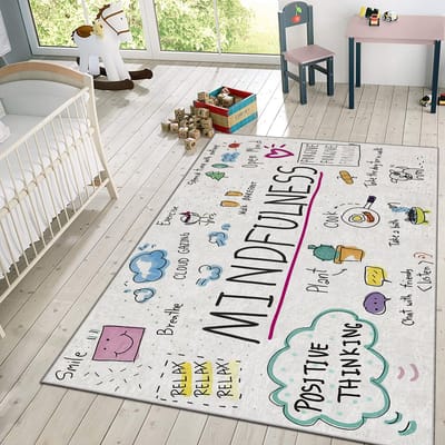Vloerkleed Kinderkamer - Speelkleed Baby - Speelmat - Speeltapijt - Tapijt voor Kinderkamer - 120*180 cm - Anti Slip - Machinewasbaar