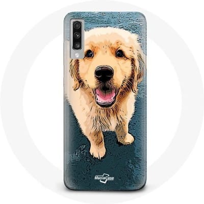Hoesje voor Samsung Galaxy A70 Golden Retriever Puppy
