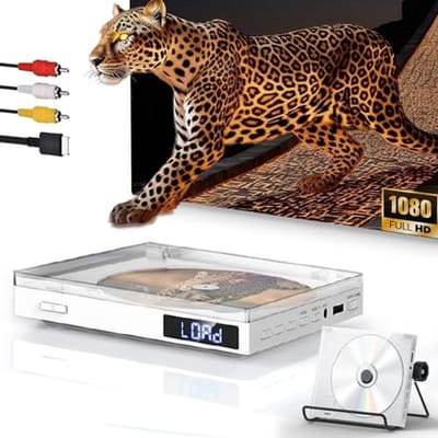 Mini DVD Speler - Compacte Speler - Films Kijken - Alle Regio's Ondersteund - 1080P HD - Wit