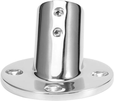 Ronde buissokkel verbinding van roestvrij staal voor leuningen - 22 mm - Leuningconnector - Leuningdragers