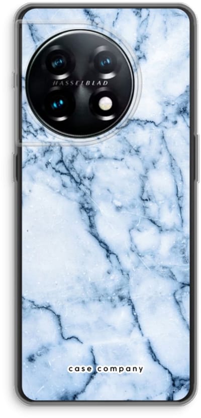 Case Company® - Hoesje geschikt voor OnePlus 11 hoesje - Blauw marmer - Soft Cover Telefoonhoesje - Bescherming aan alle Kanten en Schermrand